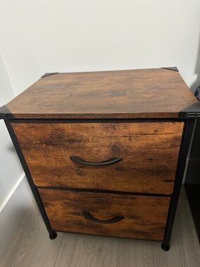 IKEA Brown Wood-Style 2-Drawer Nightstand